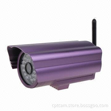 IP Box Camera, Wireless, MJPEG, 300K Pixels, CMOS, IR Night Vision, Supports 32GB SD Card, Low-cost